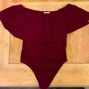 Hummingbird Maroon Bodysuit